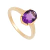Anillo de oro con amatista