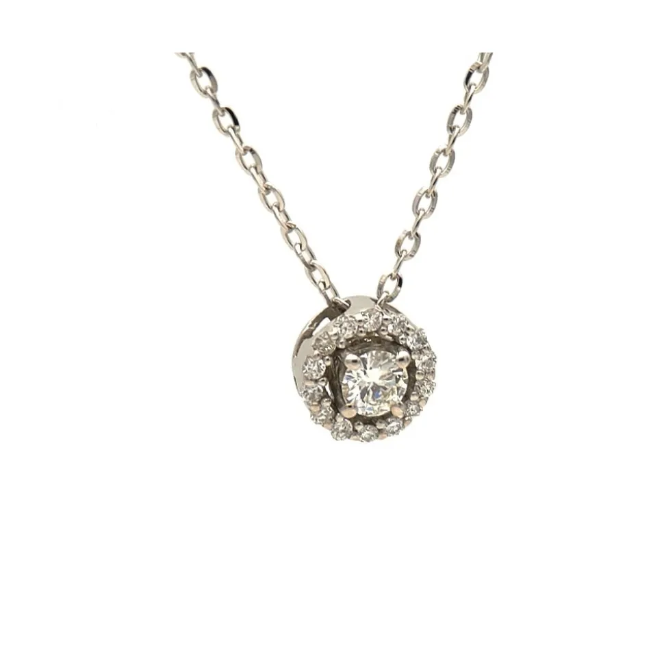 Colgante con diamante central