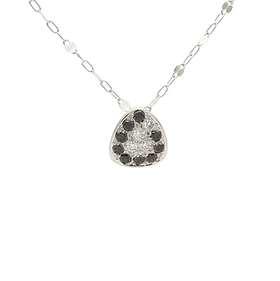 Colgante con diamantes blancos y negros - 1054