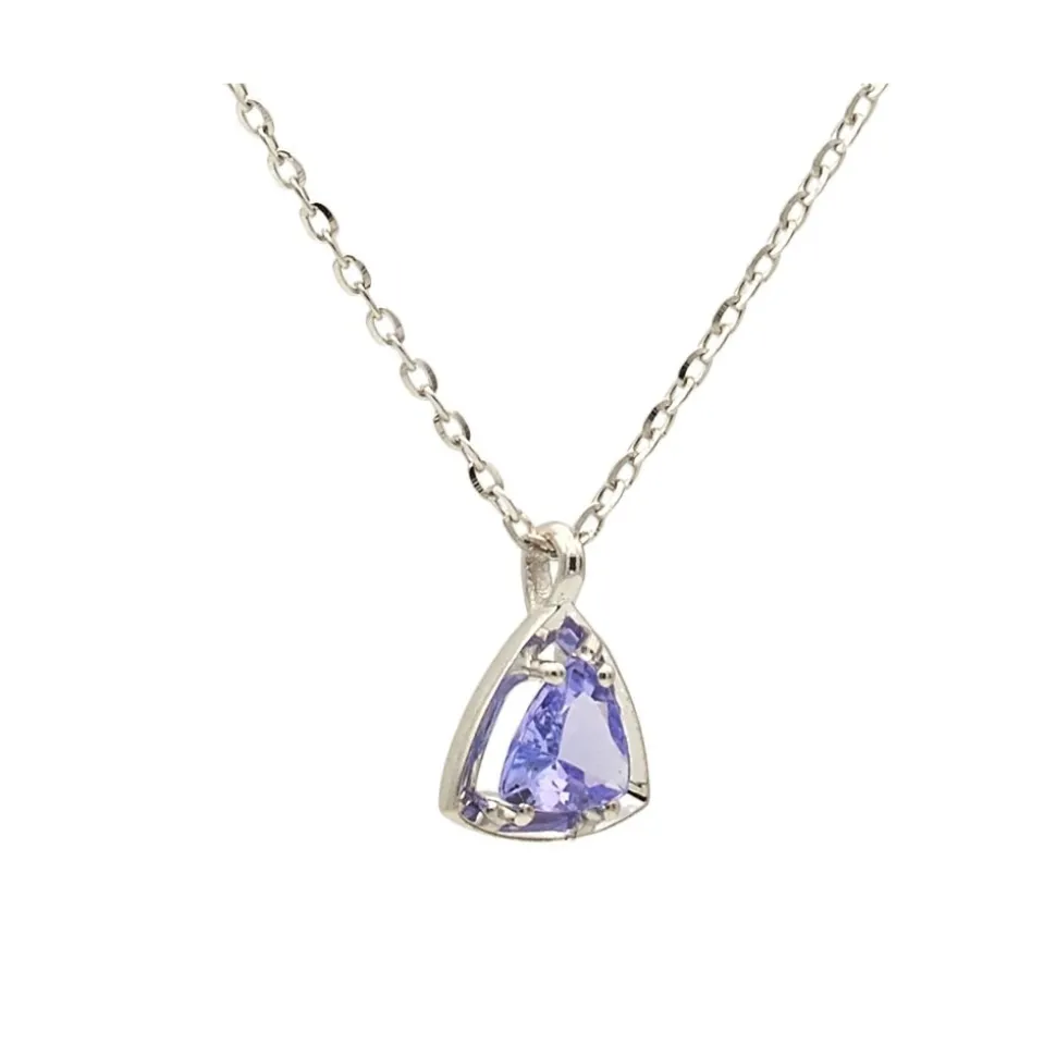 Colgante triangular de tanzanita