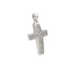 Cruz de oro blanco y diamantes