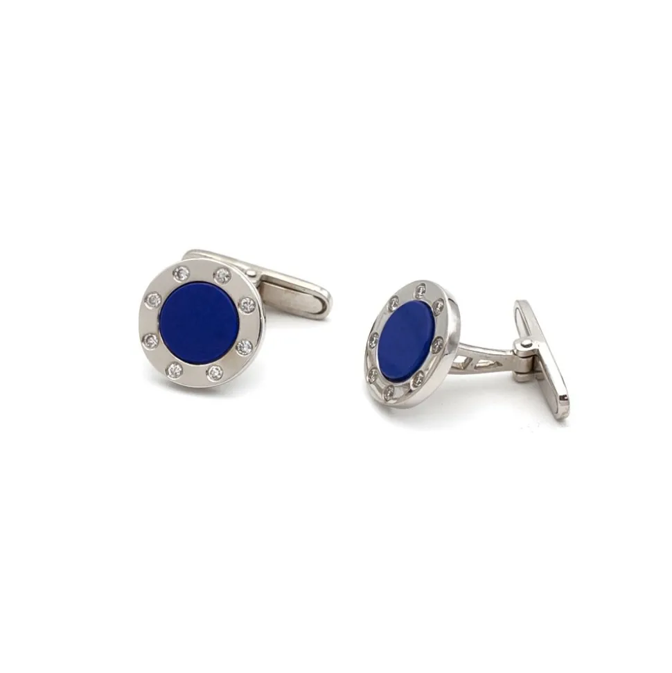 Gemelos de lapislázuli y diamantes