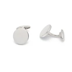 Gemelos lisos en plata