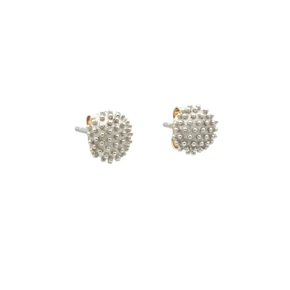 Pendientes Cactus de oro blanco - 0976