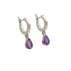 Pendientes colgantes con amatista