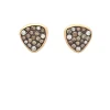 Pendientes con diamantes blancos y  diamantes brown