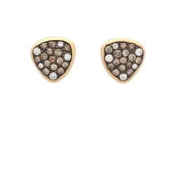 Pendientes con diamantes blancos y diamantes brown