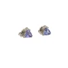 Pendientes con tanzanitas y diamantes