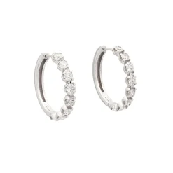 Pendientes criollas con diamantes