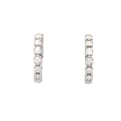 Pendientes criollas con diamantes