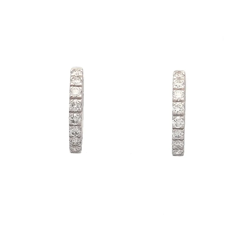 Pendientes criollas pequeñas con diamantes