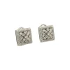 Pendientes cuadrados con diamantes