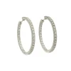 Pendientes de aros con diamantes