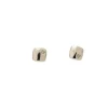 Pendientes de niña cuadrados en oro blanco y diamantes