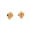 Pendientes de niña en oro rosa con forma de hoja