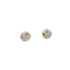 Pendientes de niña redondos en oro blanco y diamantes