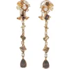 Pendientes de oro amarillo con diamantes bicolor