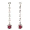 Pendientes de oro blanco con diamantes y zafiros