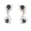 Pendientes de oro blanco, zafiros y diamantes
