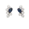 Pendientes de oro blanco, zafiros y diamantes