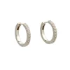 Pendientes de oro blanco con diamantes en forma de aro - 1186