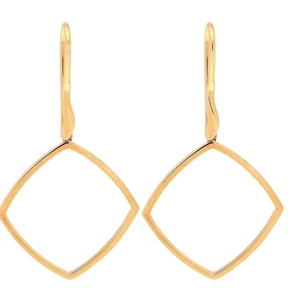 Pendientes de oro en forma de rombo