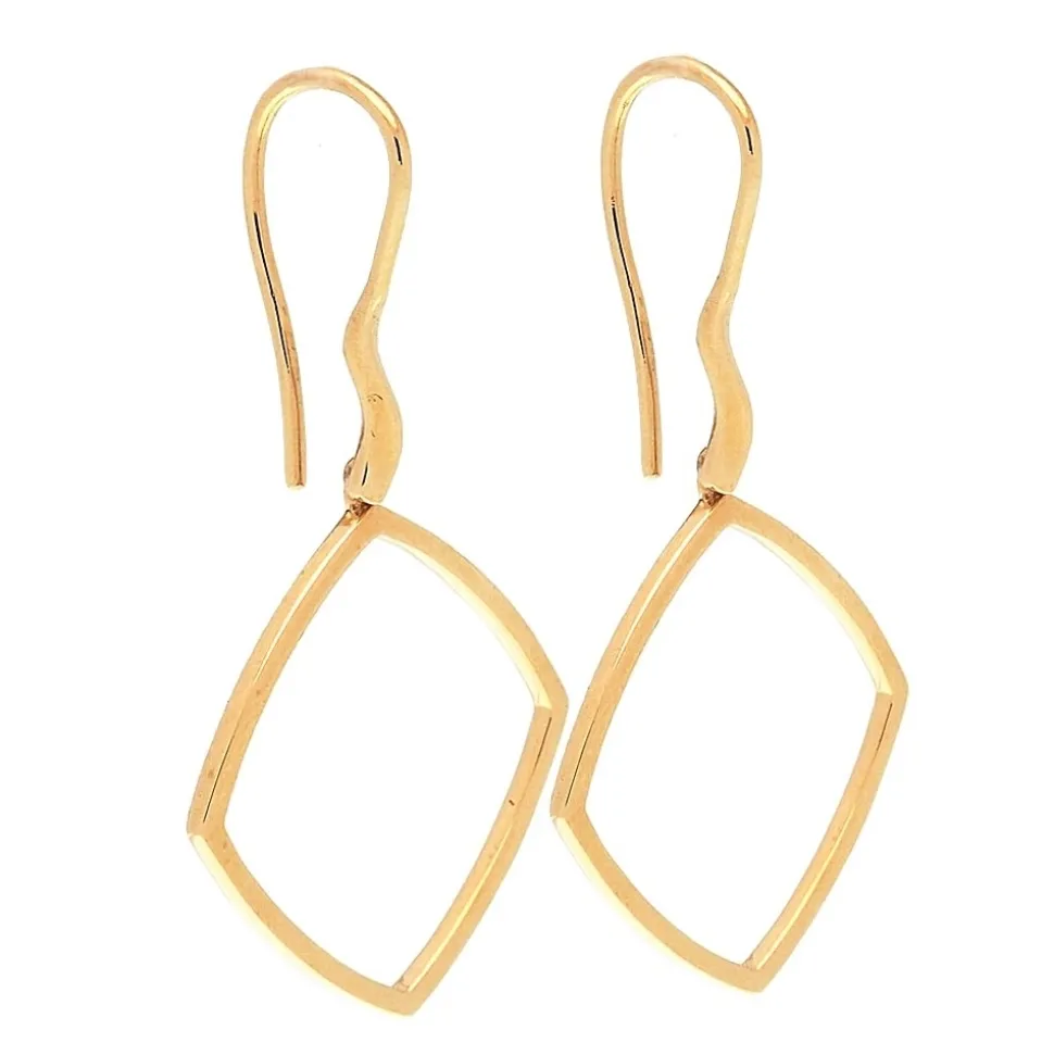 Pendientes de oro en forma de rombo