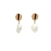 Pendientes de oro rosa y perlas cultivadas - 0372