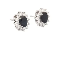 Pendientes de zafiros y diamantes