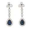 Pendientes desmontables de zafiros y diamantes