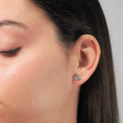 Pendientes desmontables de zafiros y diamantes