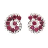 Pendientes espiral con rubíes y diamantes