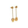 Pendientes largos de doble círculo