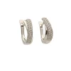 Pendientes medio aro con diamantes