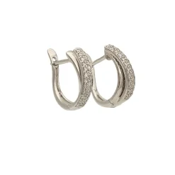 Pendientes medio aro con diamantes
