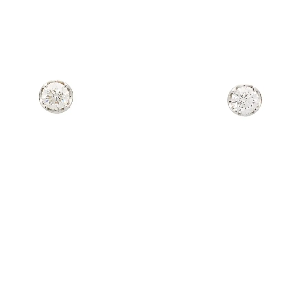 Pendientes redondos con diamantes - 0121