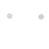 Pendientes redondos de oro blanco y diamantes