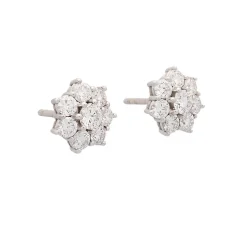 Pendientes rosetón de diamantes