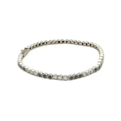Pulsera de diamantes blancos y negros