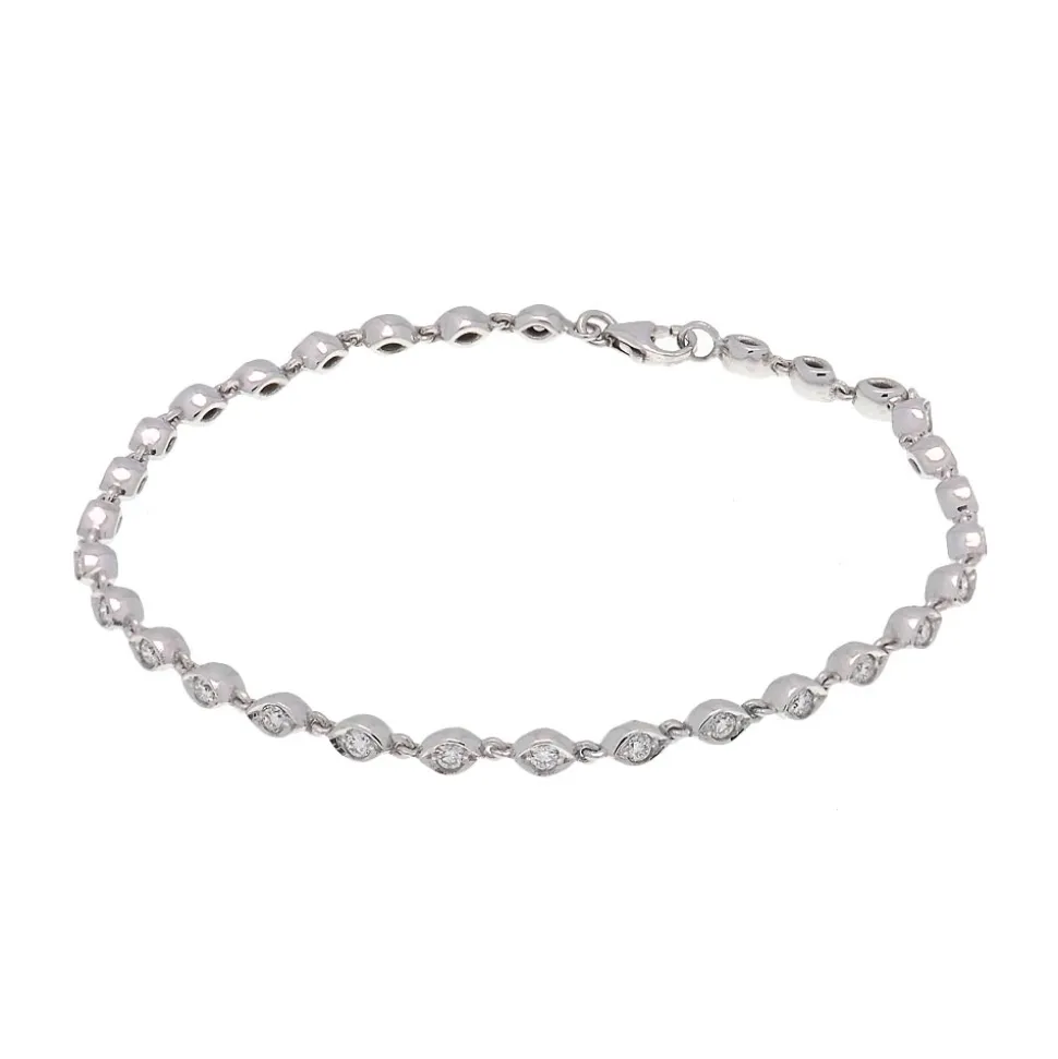 Pulsera de oro blanco y diamantes