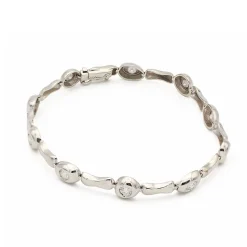 Pulsera de oro blanco y diamantes -1422
