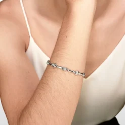 Pulsera de oro blanco y diamantes -1422