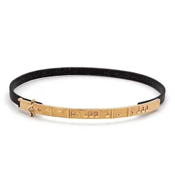 Pulsera fina de bronce y oro con notas musicales