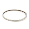 Pulsera rígida de oro blanco y diamantes - 1108