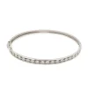 Pulsera rígida de oro blanco y diamantes - 1143