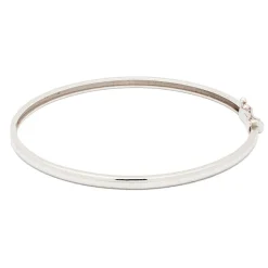 Pulsera rígida de oro blanco