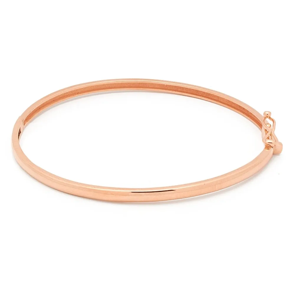 Pulsera rígida de oro rosa