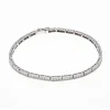 Pulsera semirígida de oro blanco y diamantes