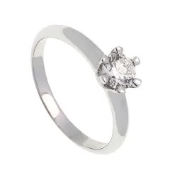 Solitario oro blanco 0572