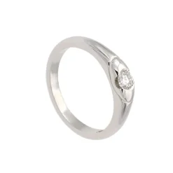 Solitario oro blanco con diamante